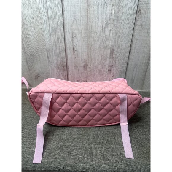 Car Seat Back Organizer PU Leather Quilted Pink Hanging Storage Pocket Holder - Picture 4 of 6